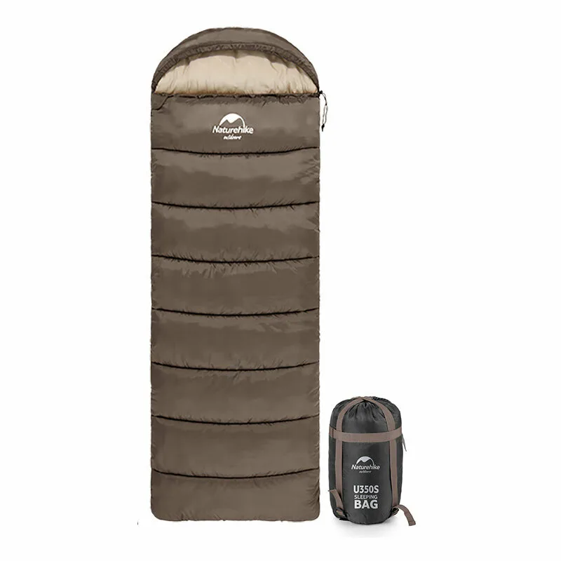 Спальник Naturehike холлофайбер 220 см коричневий