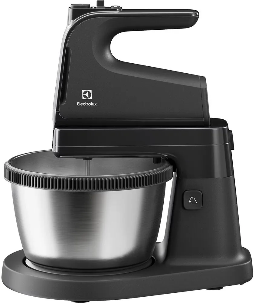 Стаціонарний міксер Electrolux 500Вт, 4 насадки, металева чаша 3.5л, темно-сірий.