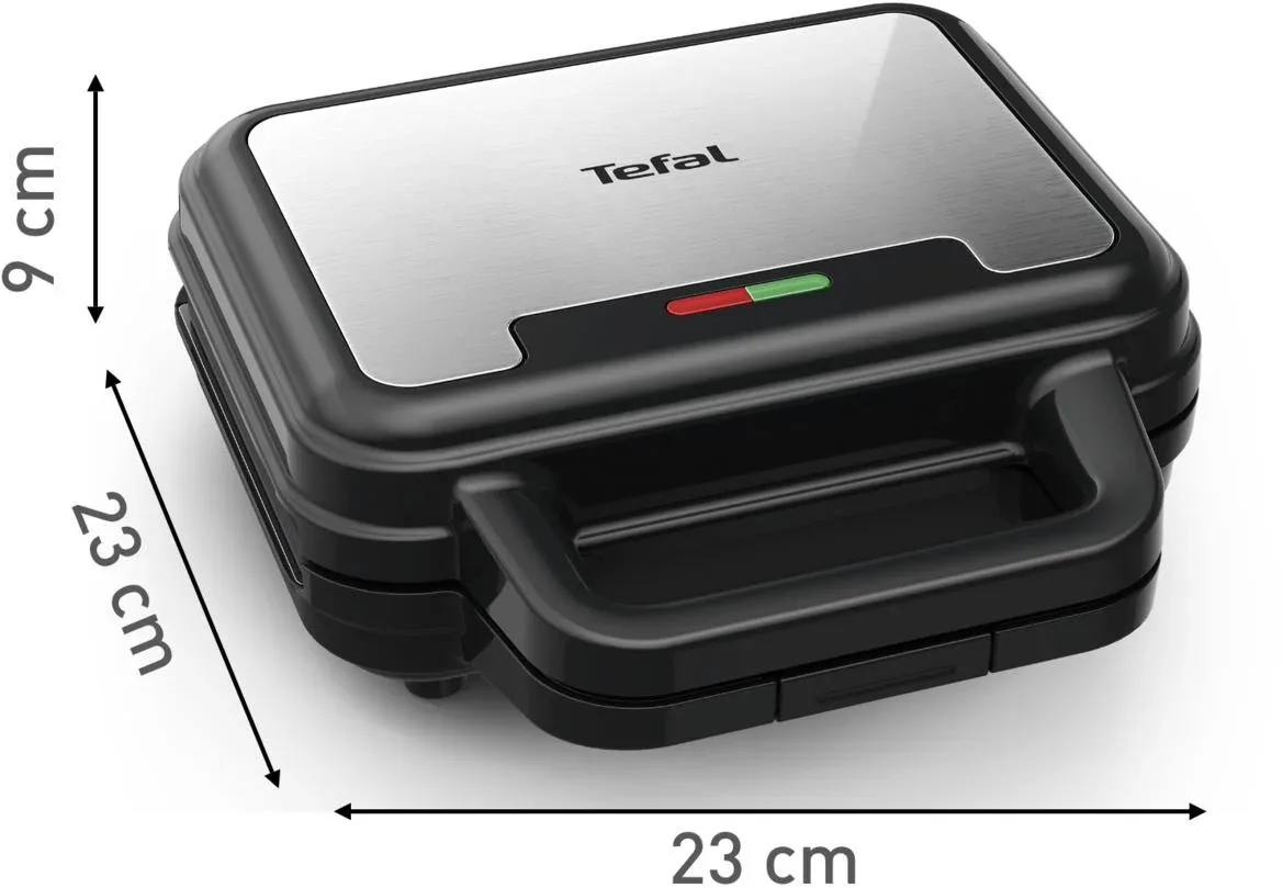 Мультимейкер Tefal метал 23х23х9 см чорно-сірий 700Вт з антипригарним покриттям