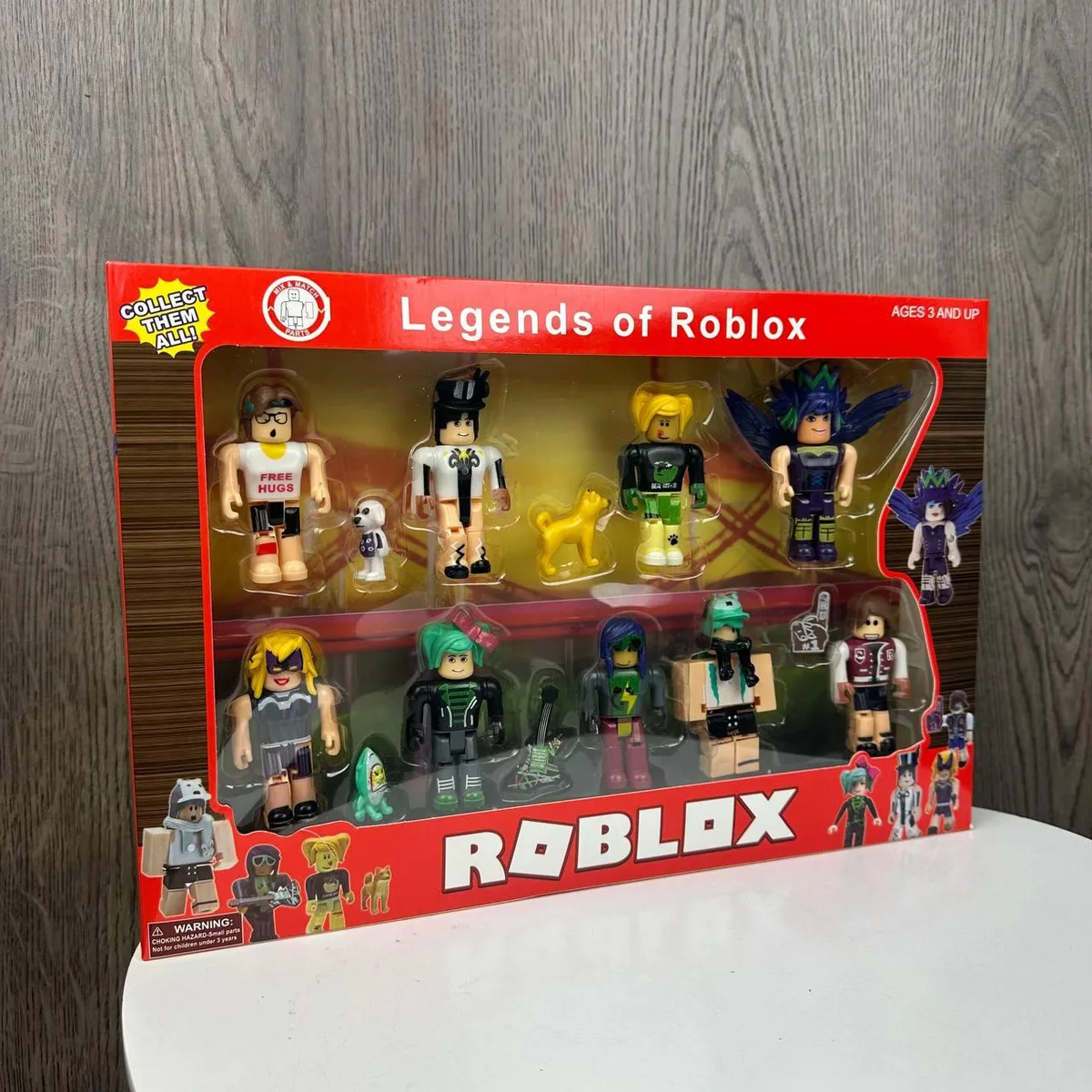 Игровые фигурки Roblox набор из 9 фигурок пластик 35,5х24х4,4 см разные цвета