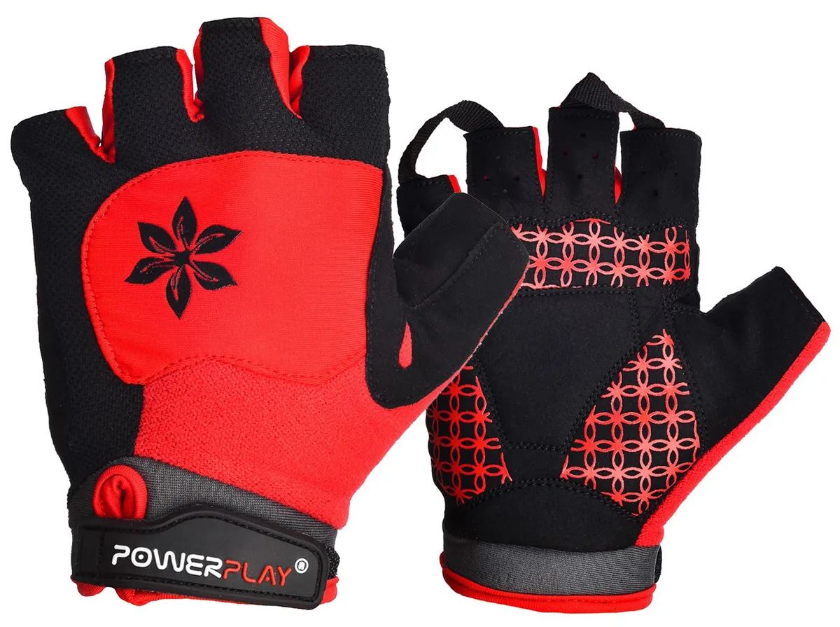 Велорукавички жіночі Active Point комбіновані XS червоні