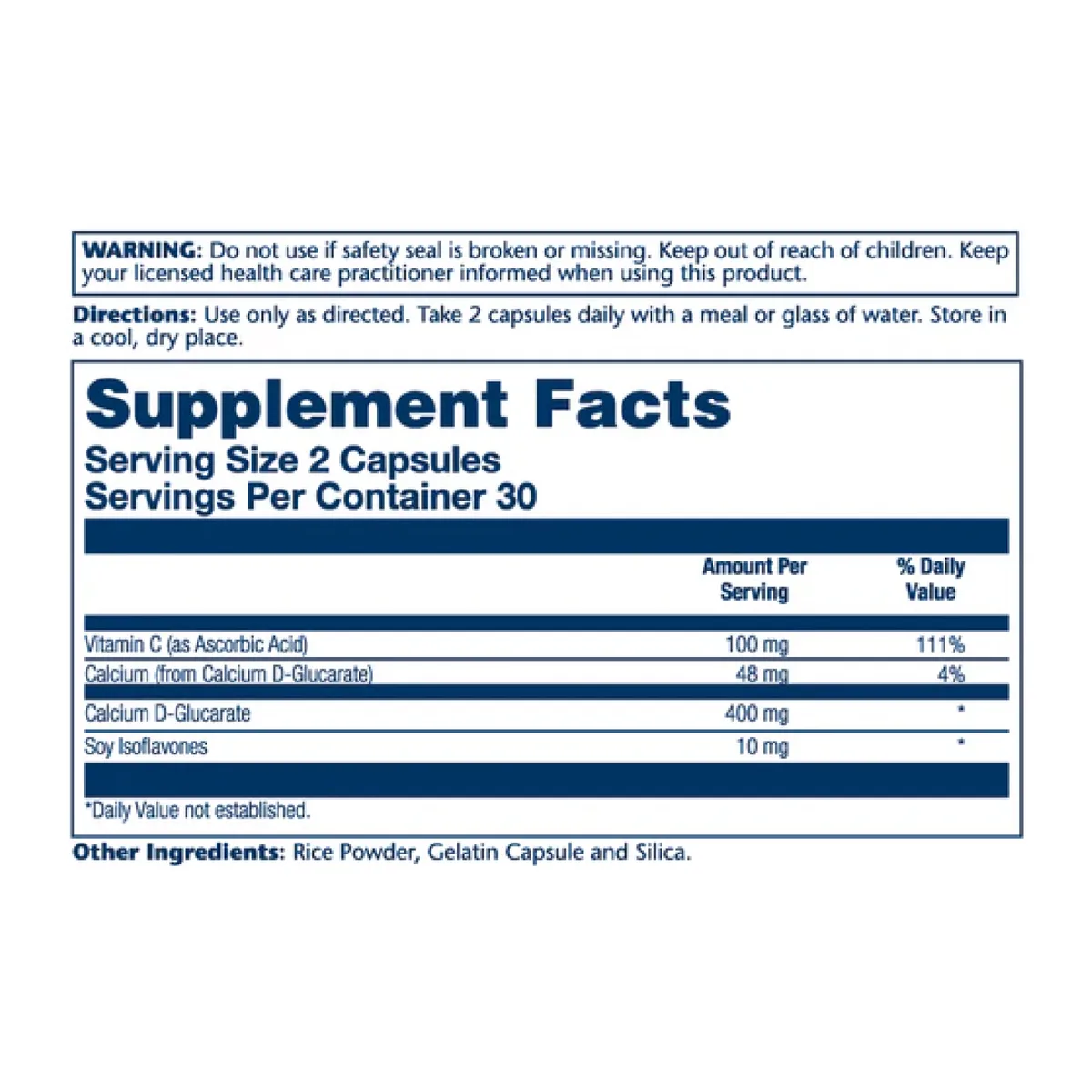 Solaray Calcium D-Glucarate 400mg 60 капсул для детоксикації та здоров'я печінки