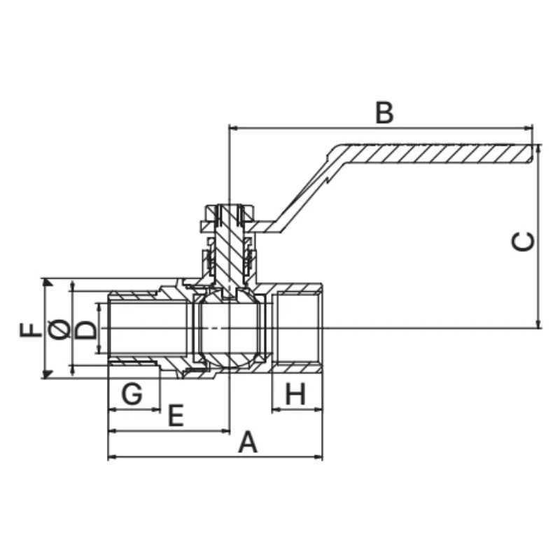 Кран шаровой Europroduct латунь 1 1/4" стальной