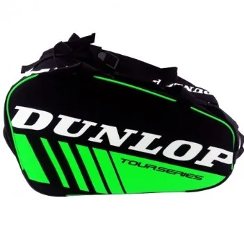Сумка для падел тенісу Dunlop поліестер 54х30х20 см чорна зелена