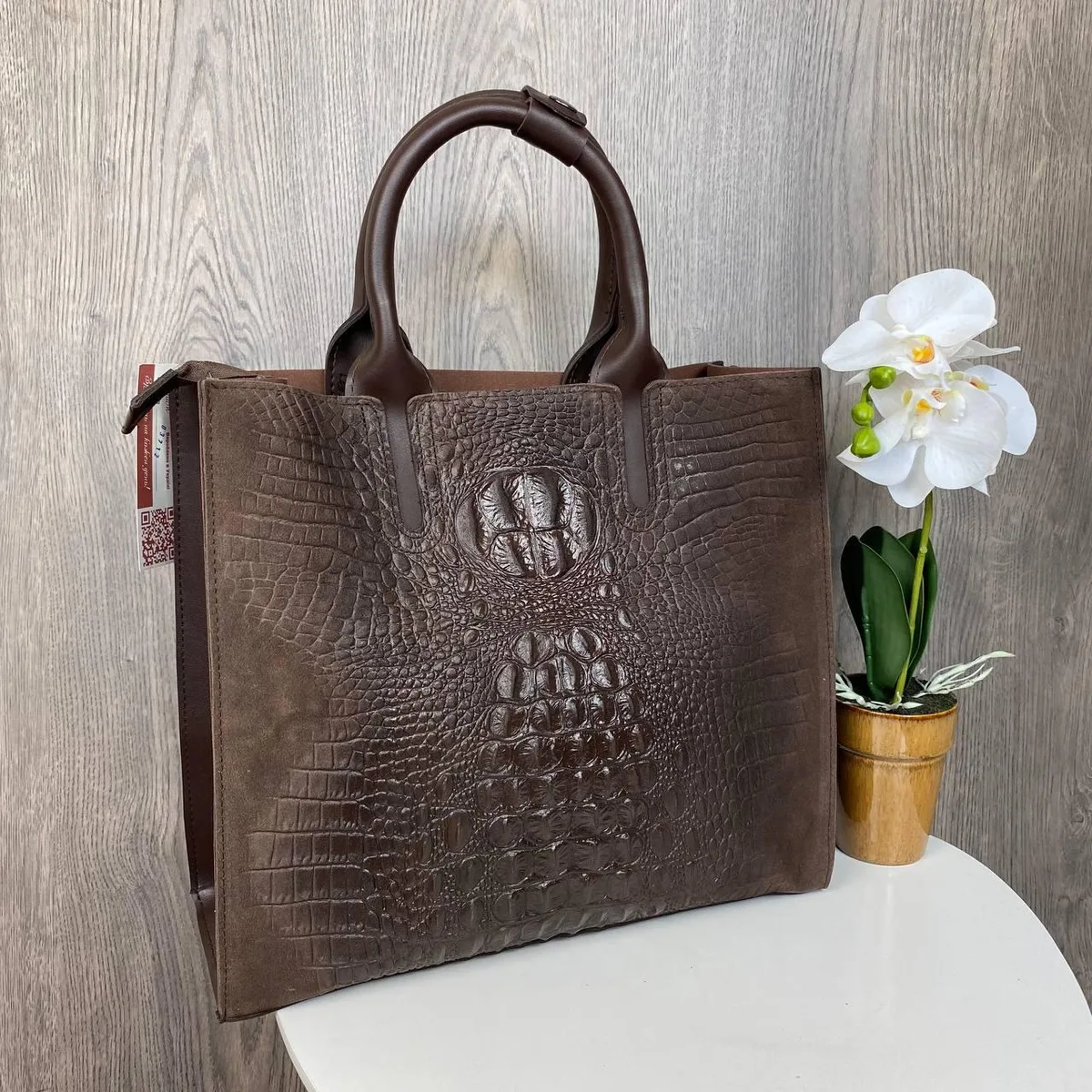 Женская сумка бордовая замшевая 32x12x28 см натуральная замша змеиный принт
