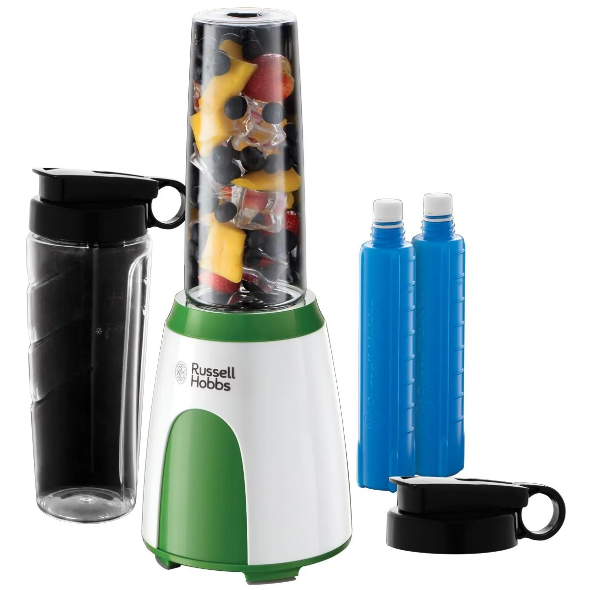 Блендер Russell Hobbs Explore MixGo Cool, 300 Вт, 600 мл, біло-зелений