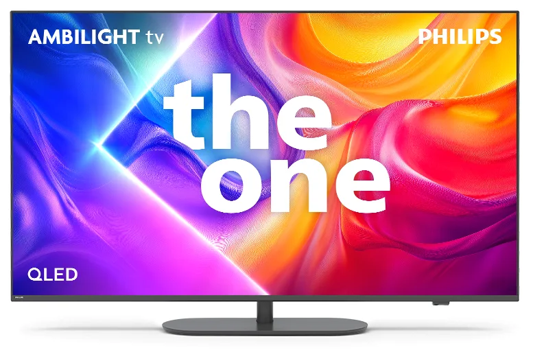 LED телевізор Philips QLED 55 дюймів чорний 4K UHD Ambilight