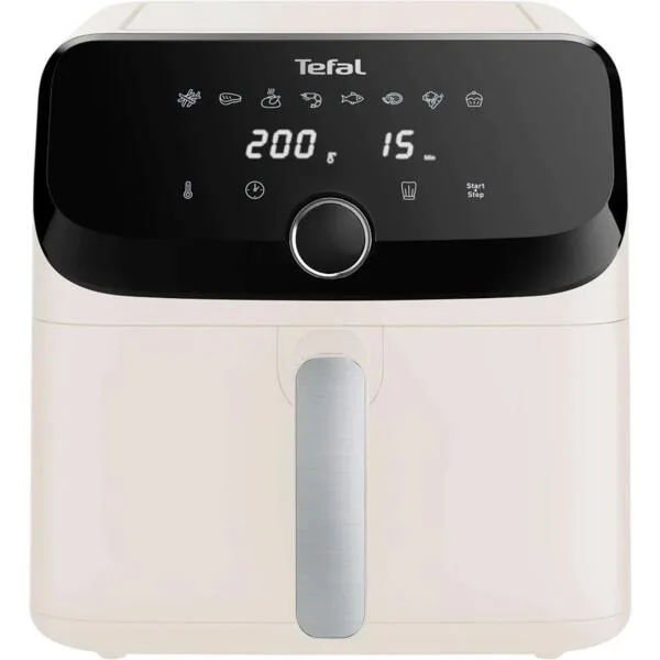 Мультифритюрниця Tefal Easy Fry Mega, 1700Вт, об'ємна чаша 7.5л, сенсорне управління, 8 програм приготування, пластик, бежевого ко