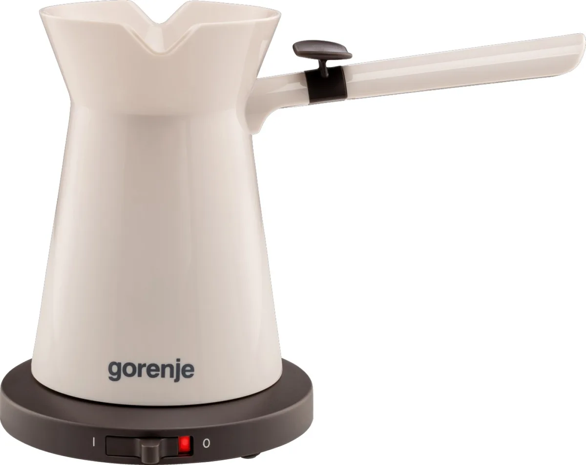 Электрическая кофеварка Gorenje, 035л, для приготовления молотого кофе на 2 чашки, бежевого цвета.