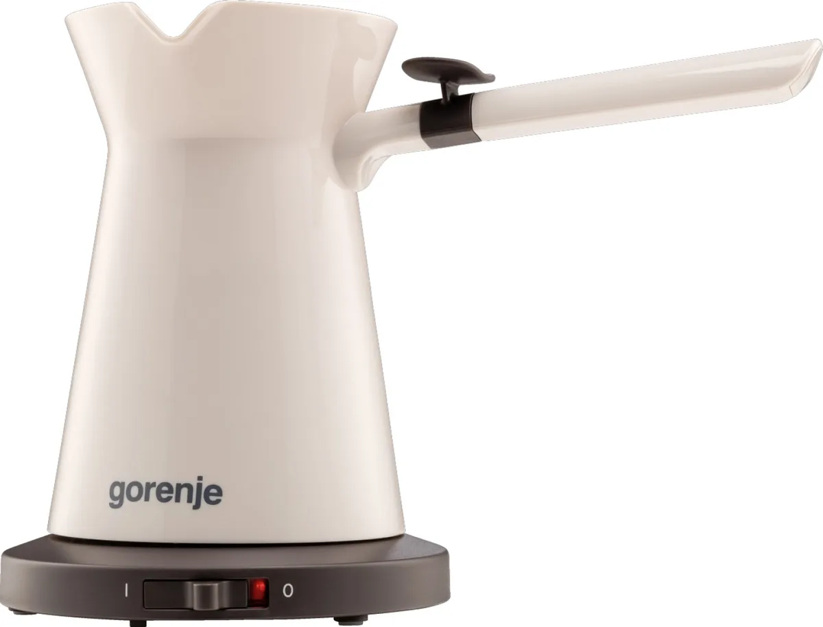 Электрическая кофеварка Gorenje, 035л, для приготовления молотого кофе на 2 чашки, бежевого цвета.