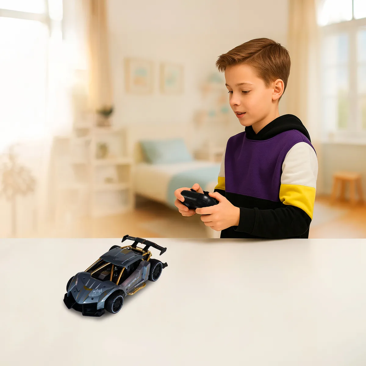 Автомобиль KS Drive р/к 20х9,5х5 см комбинированные материалы серебристый