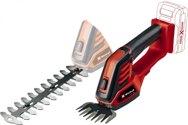 Акумуляторні ножиці для трави Einhell GE-CG 18/100 Li-Solo 18В PXC, 10 см, з кроком різу 8 мм, вага 1.06 кг, без батареї та зарядн