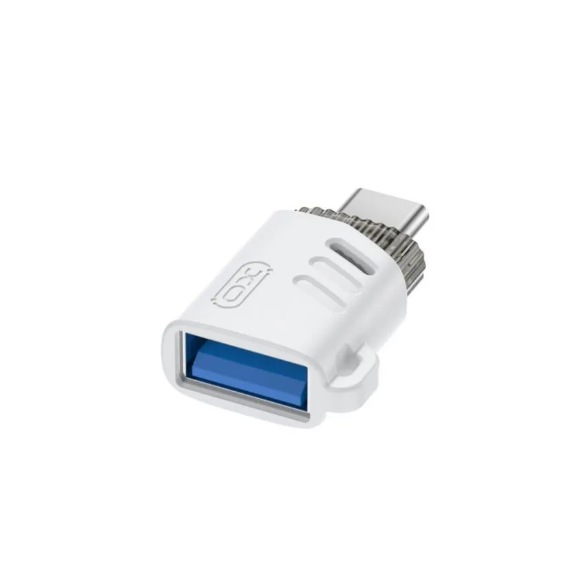 Перехідник OTG XO пластик Type-C to USB білий
