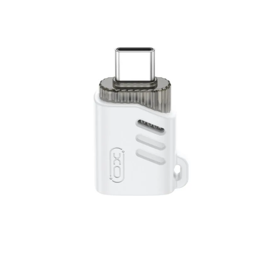 Перехідник OTG XO пластик Type-C to USB білий