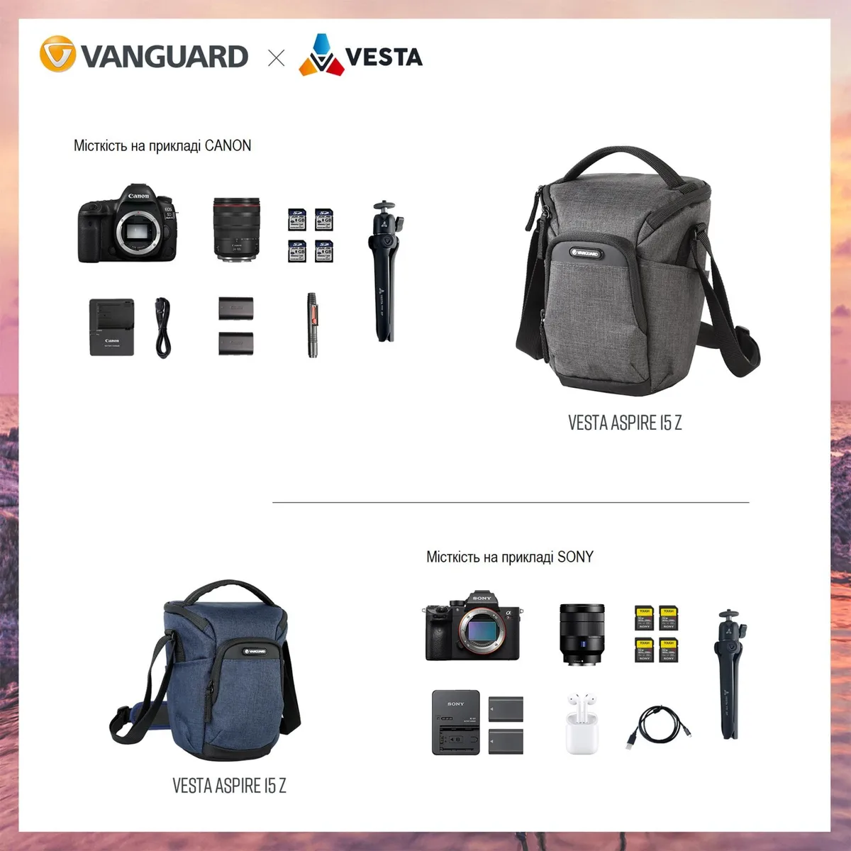 Сумка Vanguard Поліестер 4 л Сірий