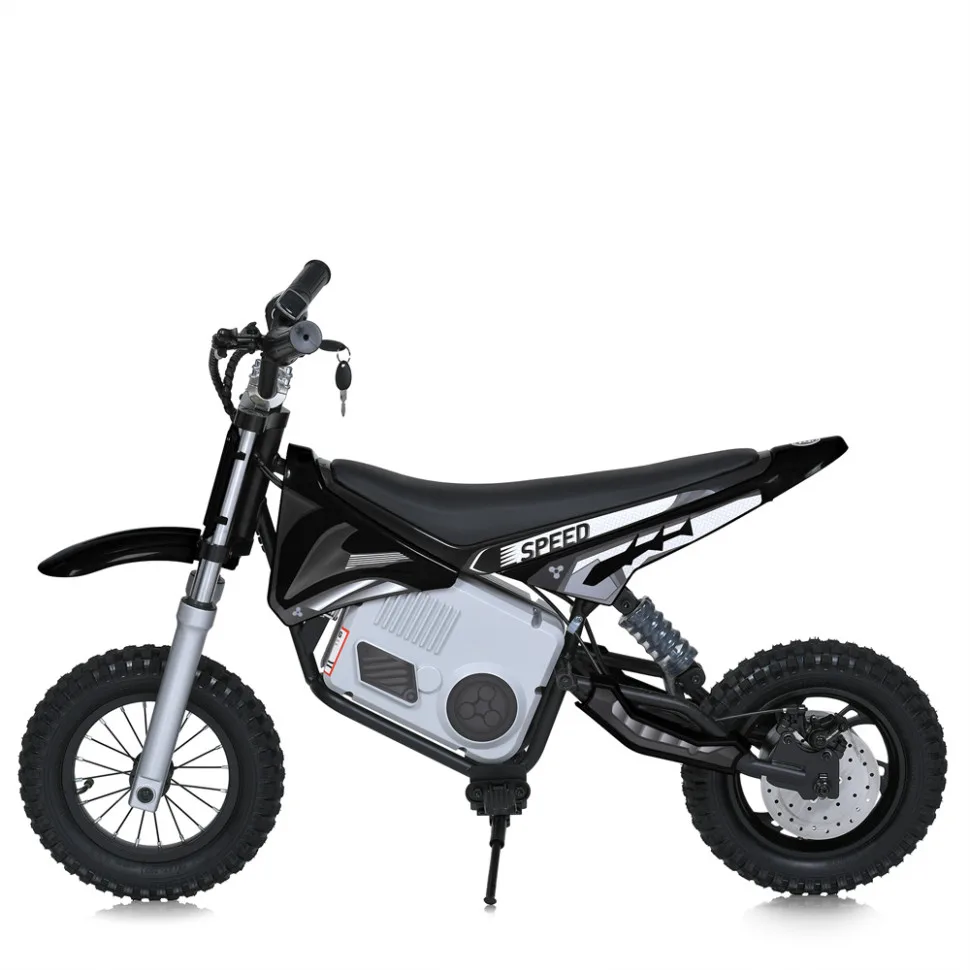 Дитячий електромобіль Bambi Racer екокожа 110 см чорний