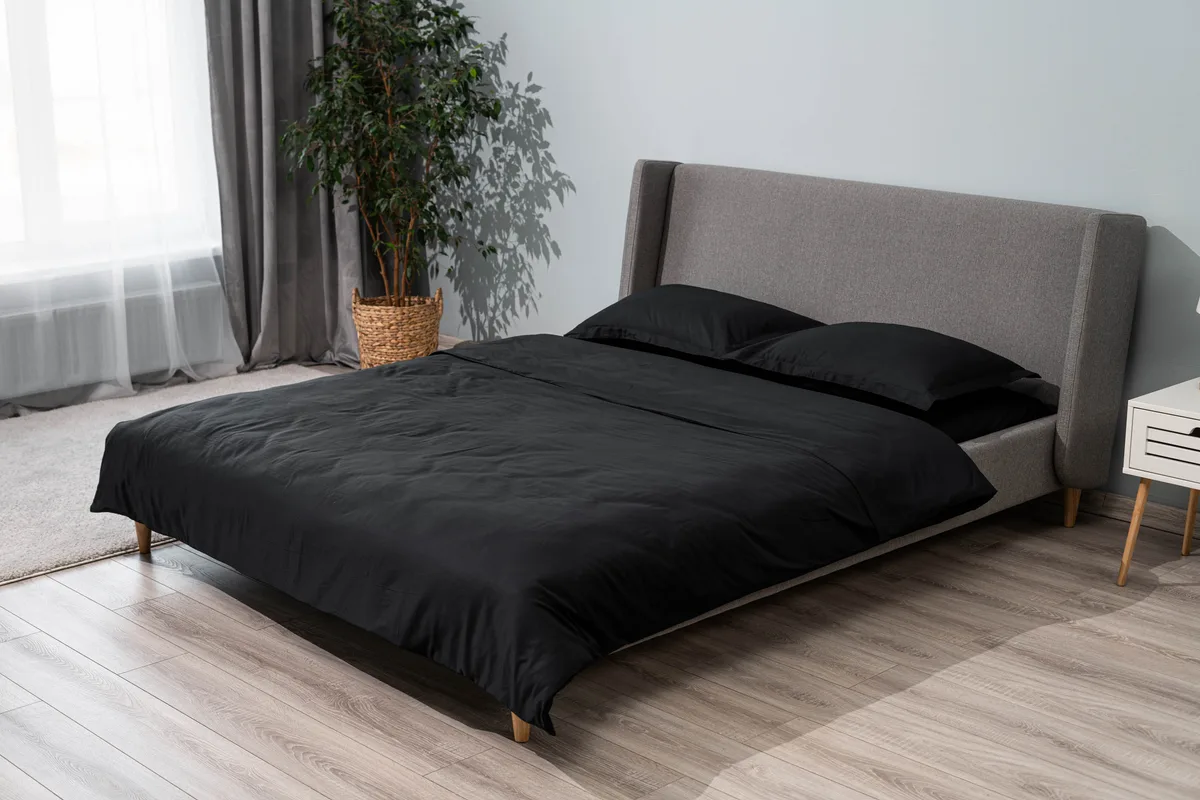 Підковдра ARDESTO Mix  Match Premium, 160х220 см, 100% бавовна, сатинова, чорного кольору.