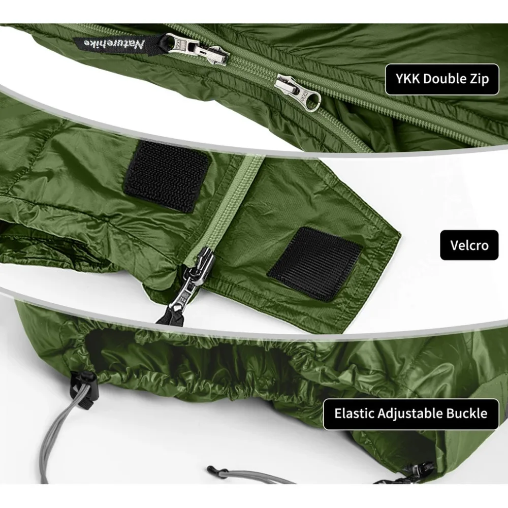 Спальний мішок Naturehike нейлон 190х72 см зелений