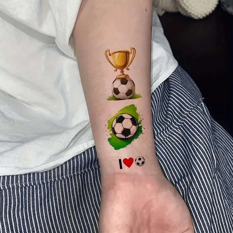 Тимчасові татуювання Fresh Tattoo для дітей 12х7 см 10 штук Футбол