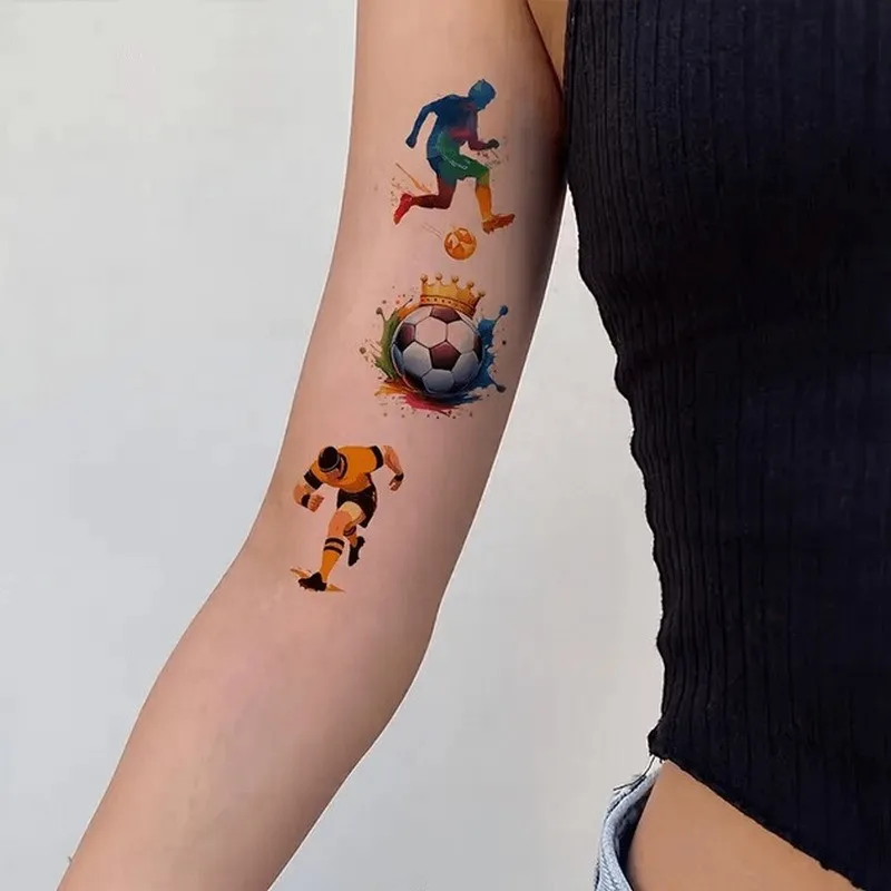 Тимчасові татуювання Fresh Tattoo для дітей 12х7 см 10 штук Футбол