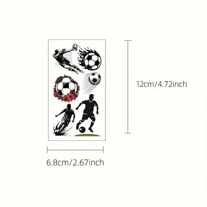 Тимчасові татуювання Fresh Tattoo для дітей 12х7 см 10 штук Футбол