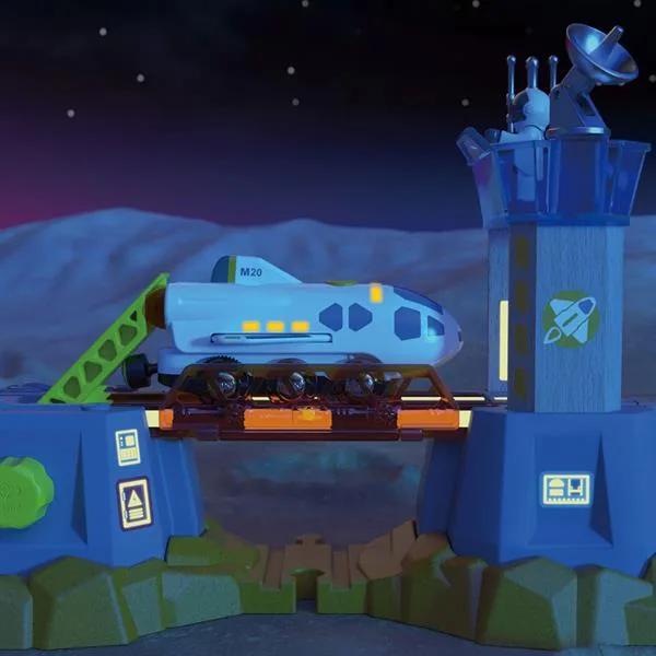 Іграшковий шатл Hape пластик 20х7х10 см космічний червоний