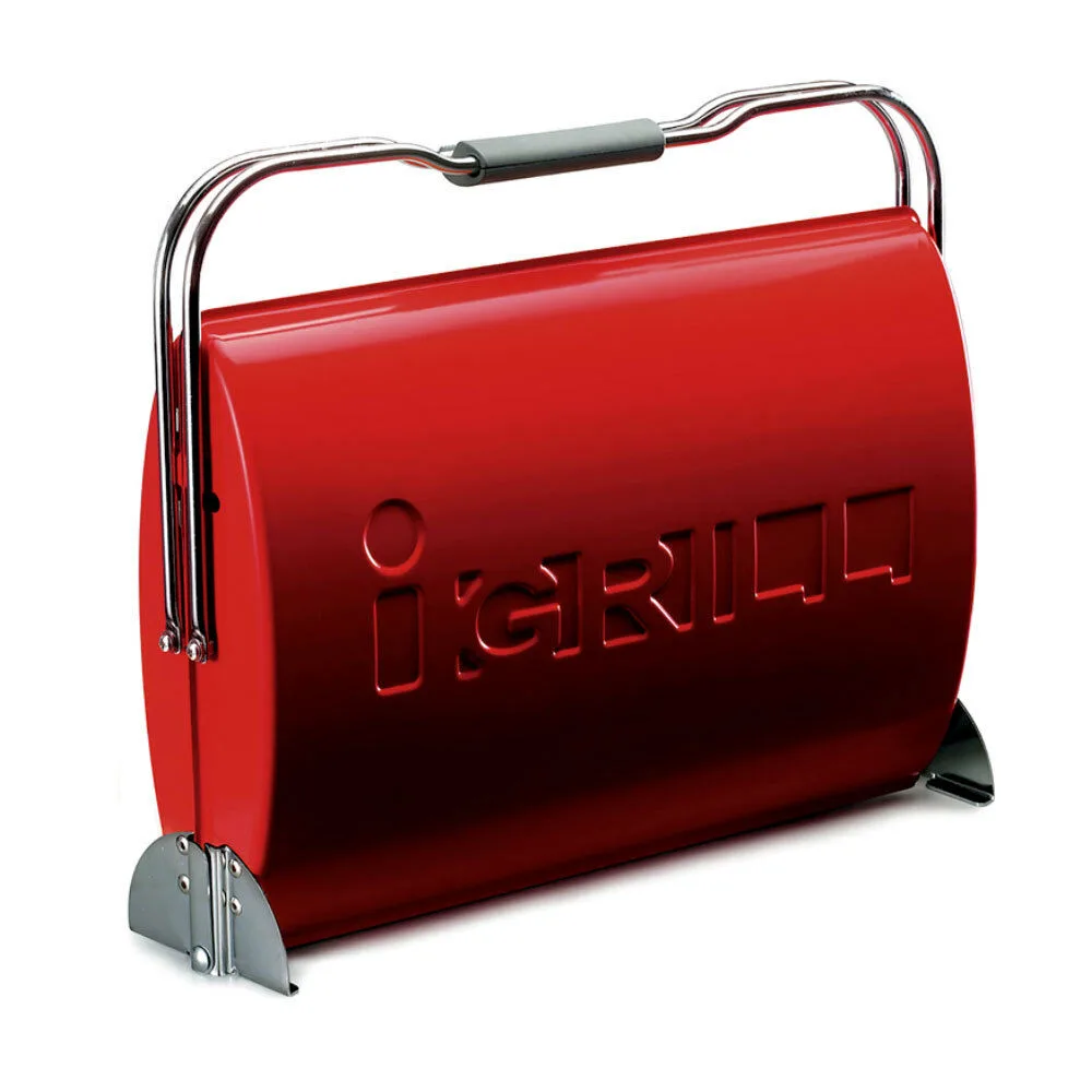 Портативний вугільний гриль O-GRILL метал 45,2х12х36 см червоний