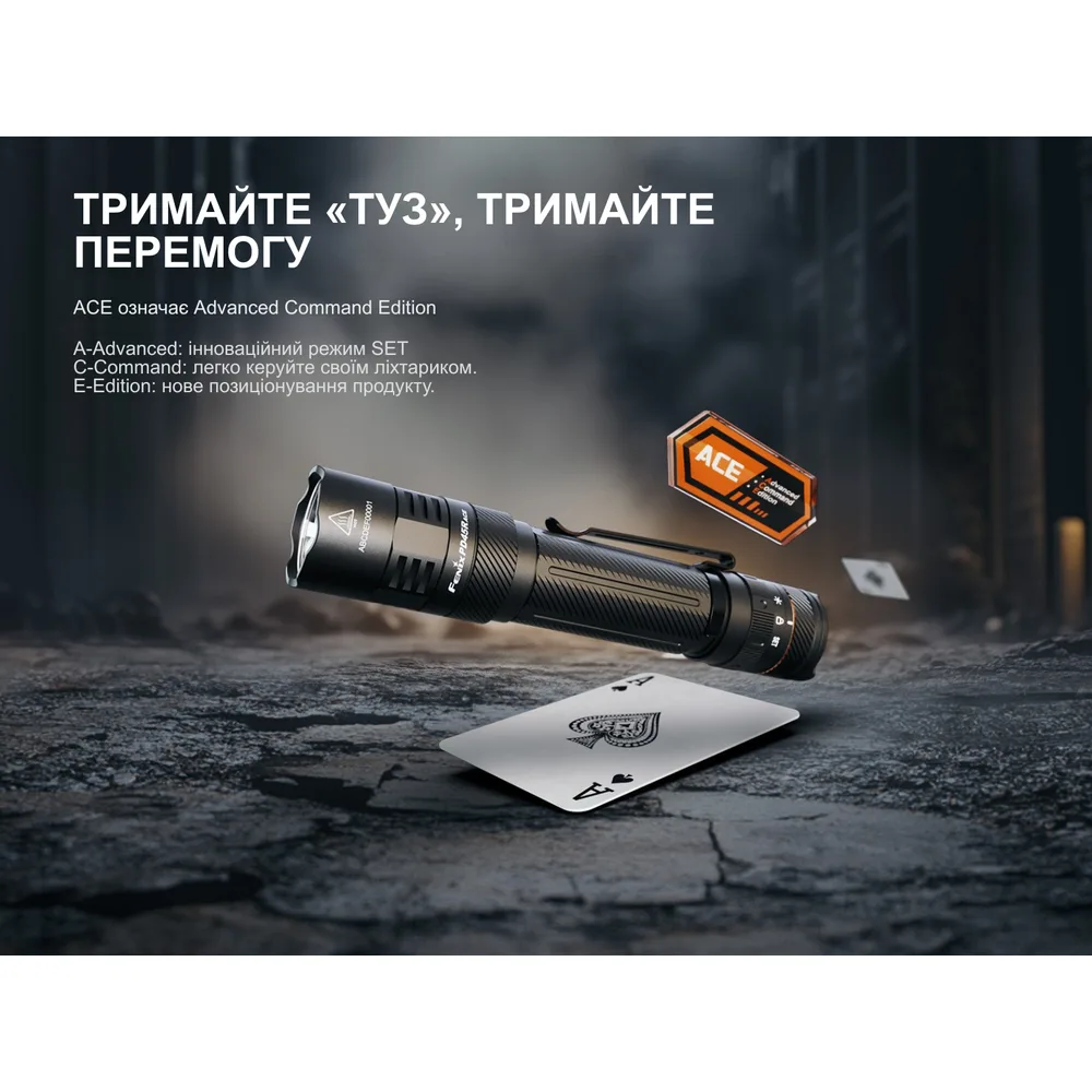 Ліхтар тактичний Fenix 200,5 г USB-C 157,7х30х25,9 мм Білий