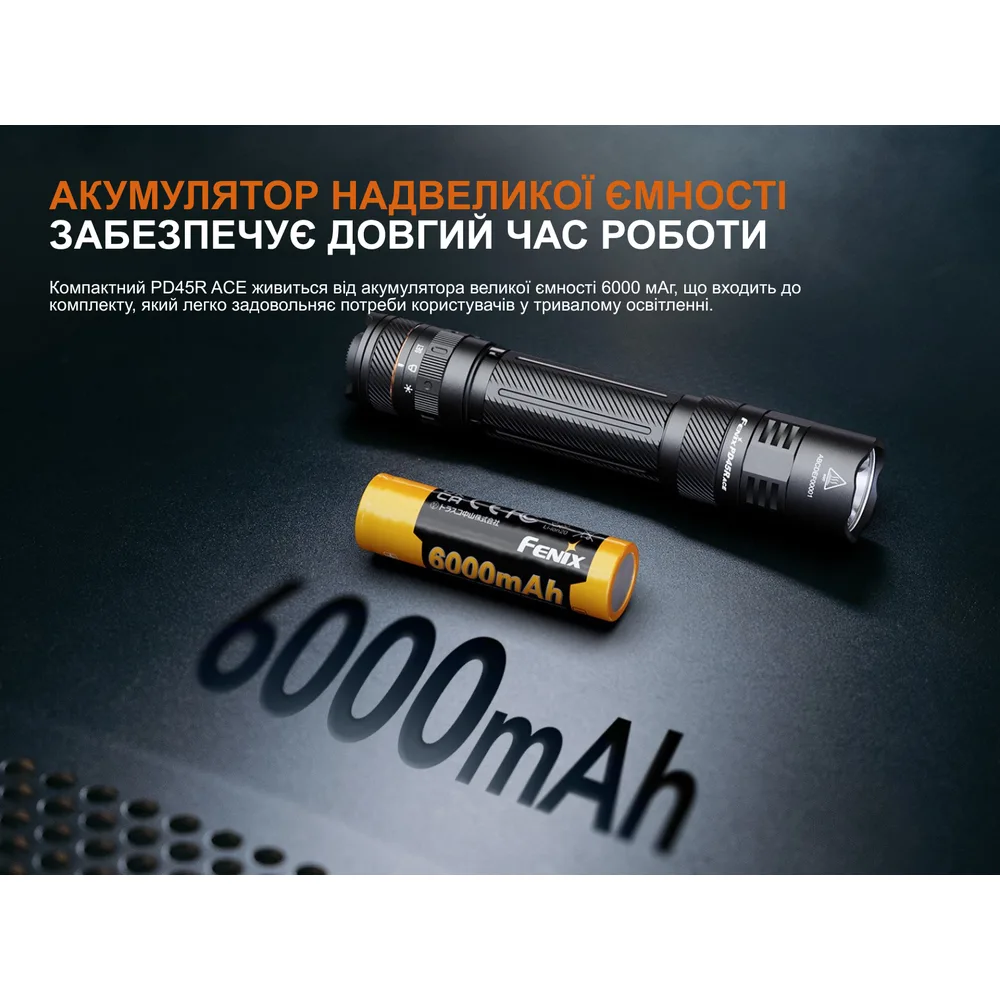 Ліхтар тактичний Fenix 200,5 г USB-C 157,7х30х25,9 мм Білий