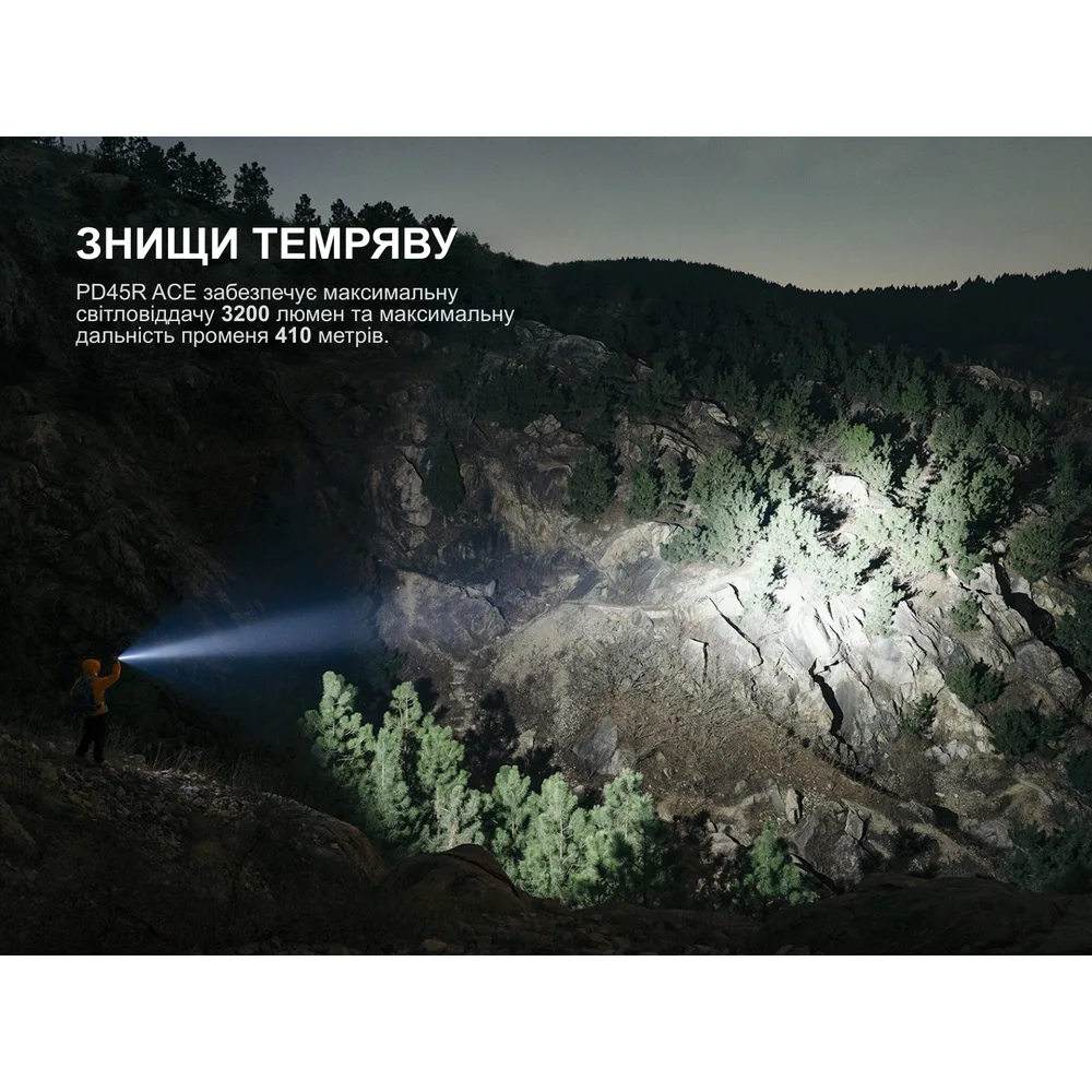 Ліхтар тактичний Fenix 200,5 г USB-C 157,7х30х25,9 мм Білий