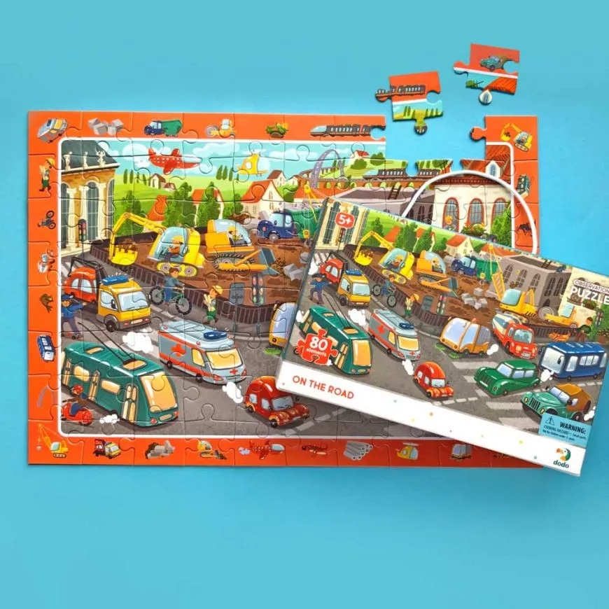 Дитячий пазл обсерваційний DoDo Toys картон 80 ел. багатошаровий