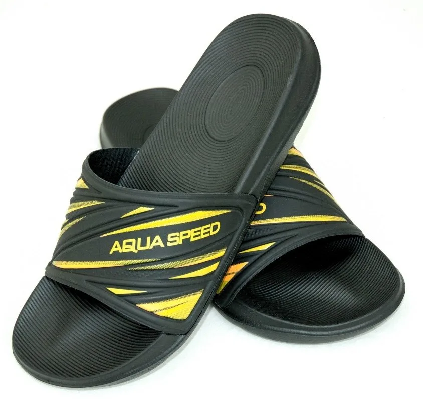 Шлепанцы Aqua Speed EVA 45 черный желтый мужские