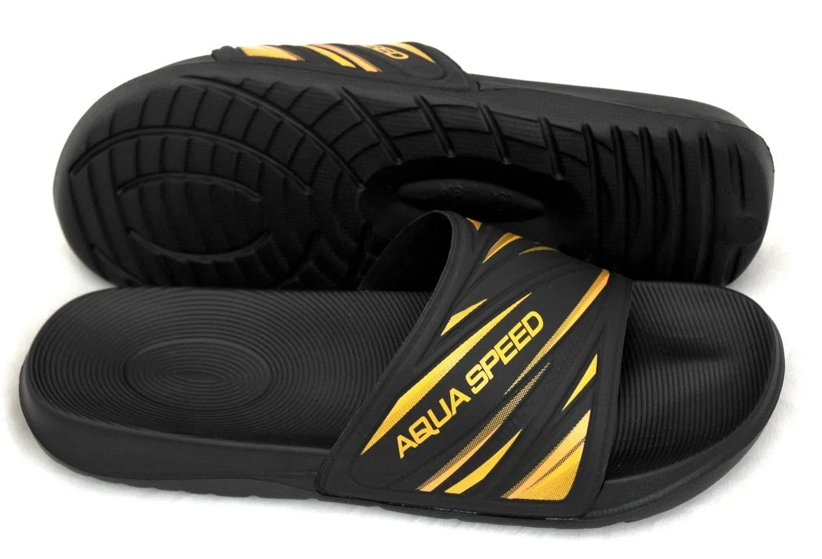 Шльопанці Aqua Speed EVA 45 чорний жовтий чоловічі