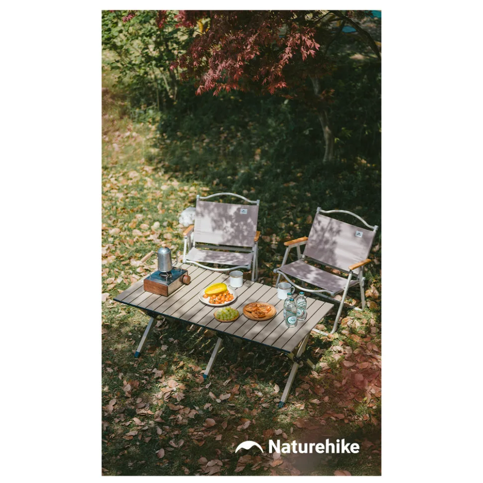 Складаний стіл Naturehike вуглецева сталь 119х60 см чорний
