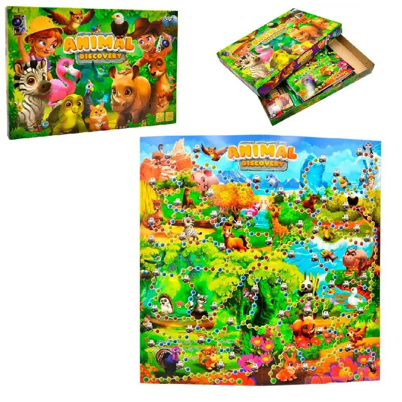 Настільна гра Danko Toys 37х4х25,5 см картонна для дітей 6+ Відкриття тварин
