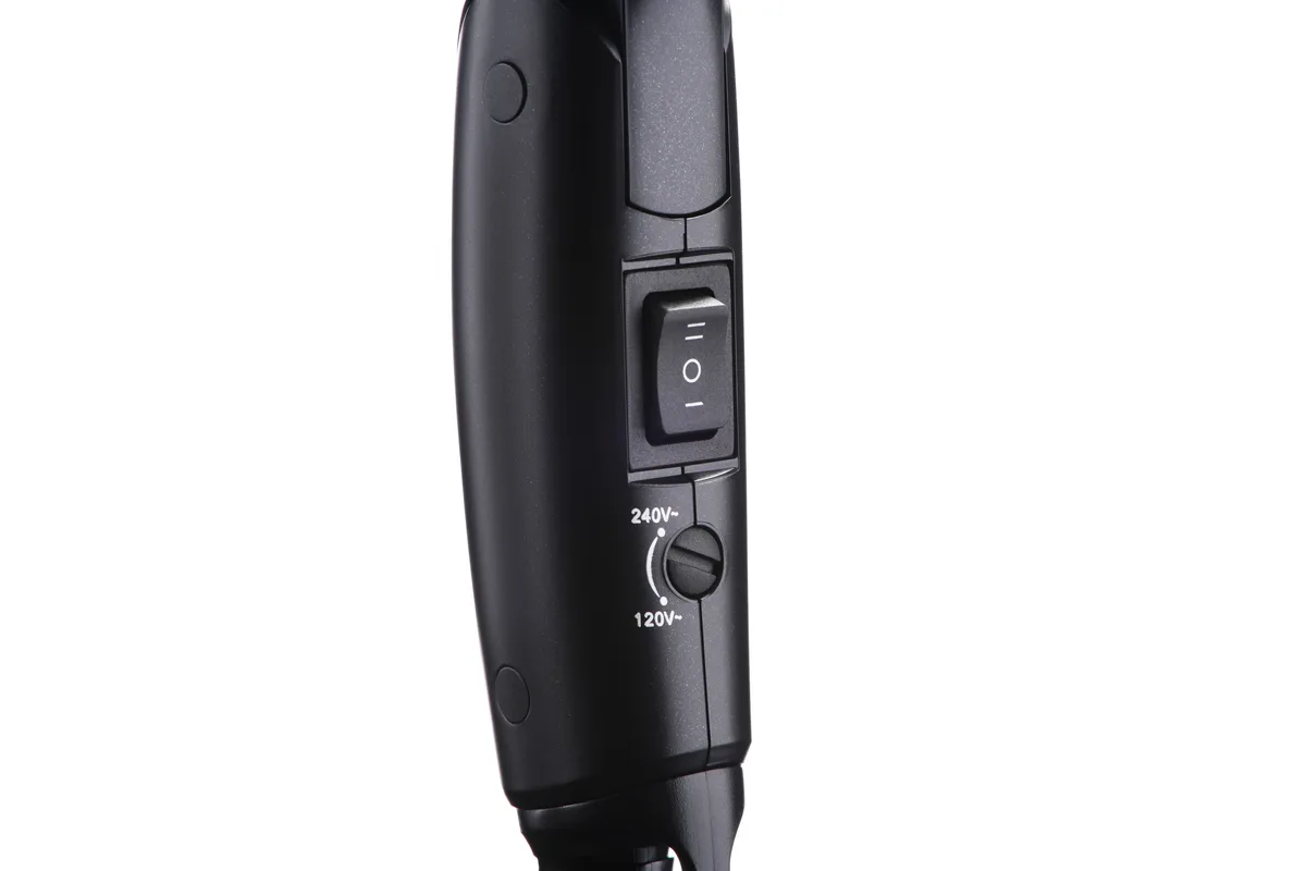 Фен ARDESTO HD-Y120T, портативний, 1200Вт, з складною ручкою, 2 швидкостями, 2 температурними режимами, чорний.