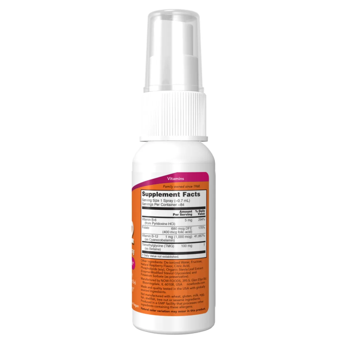 Now Foods B 12 Liposomal Spray 59ml Малина