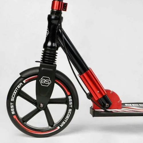Алюмінієвий самокат Best Scooter з PU колесами 230мм та 200мм для дітей та дорослих з амортизатором.