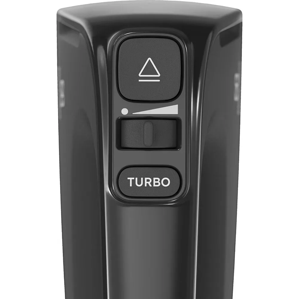 Ручний міксер Electrolux 500Вт, 4 насадки, режим Turbo, темно-сірий.