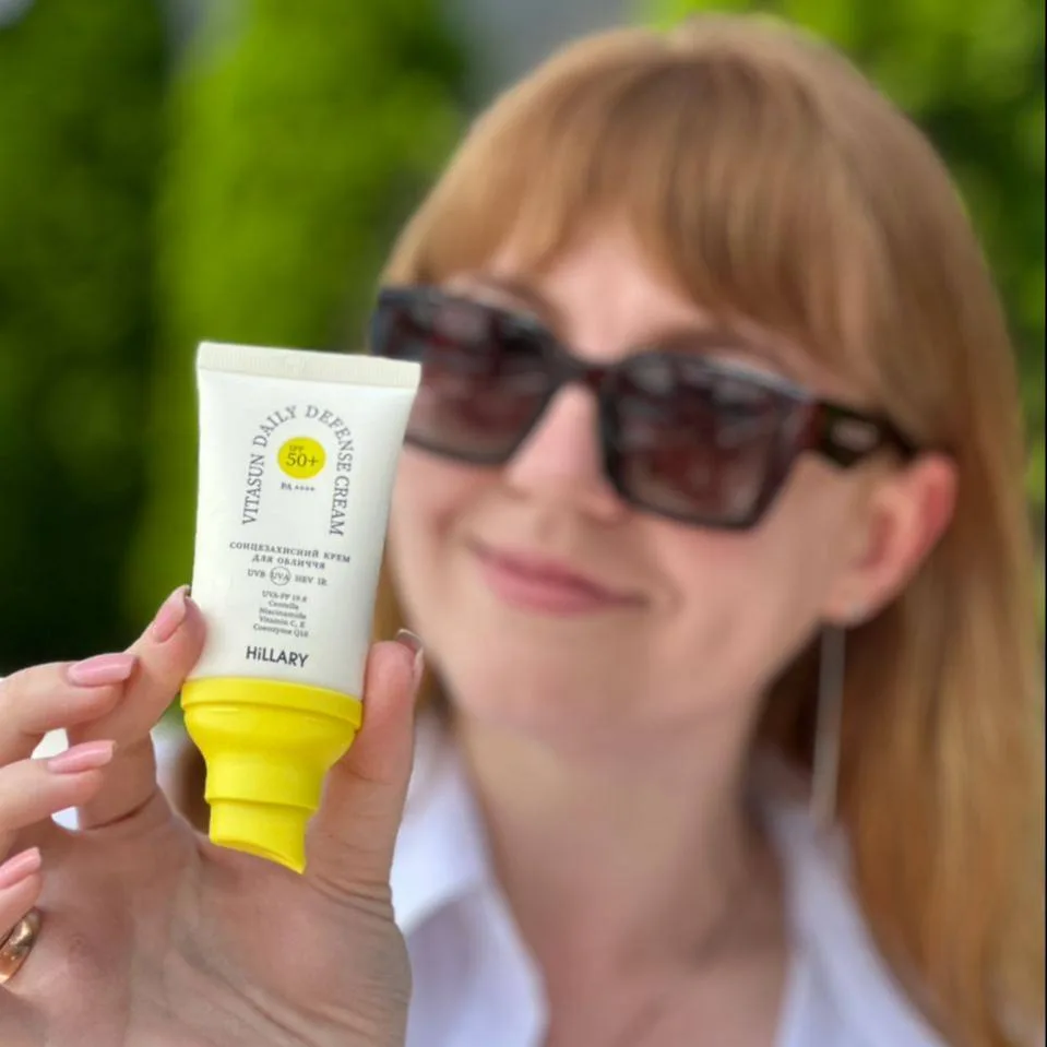 Сонцезахисний крем для обличчя SPF 50+ Hillary VitaSun Daily Defense Cream, 40 мл