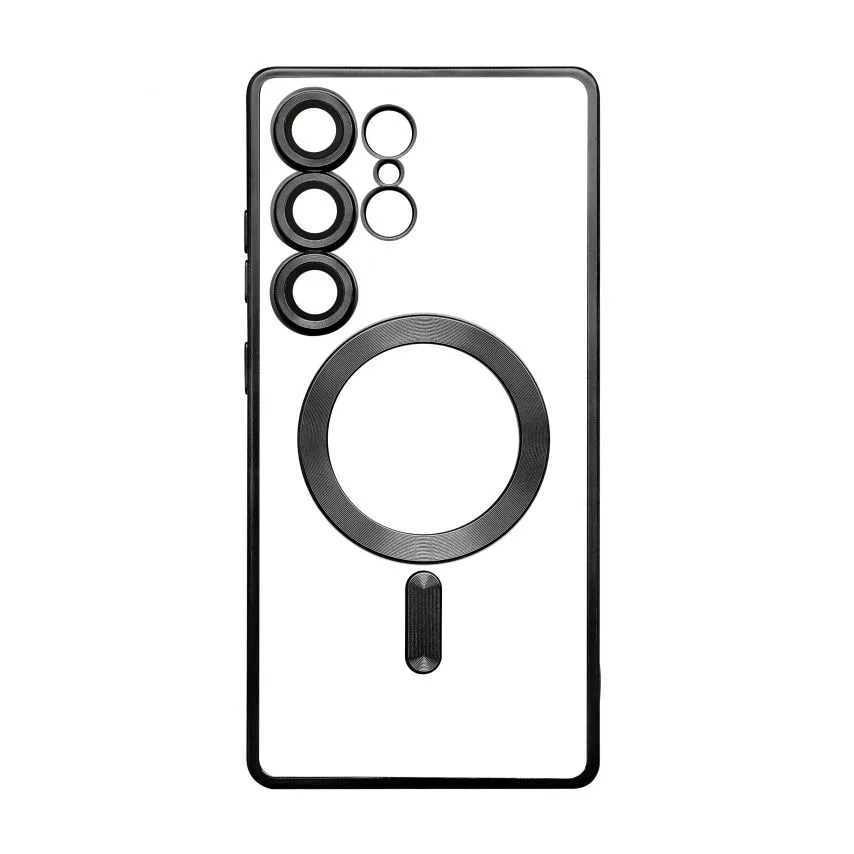 Чохол MagSafe для Samsung S25 Ultra пластик силікон чорний