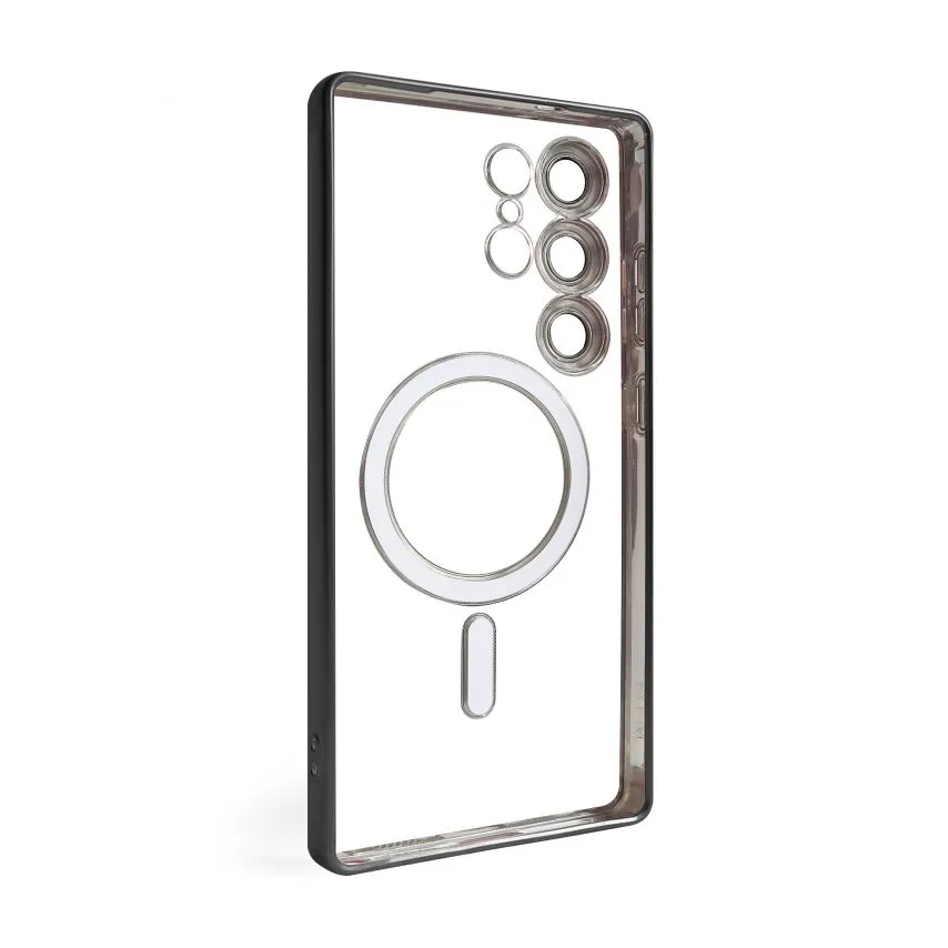 Чохол MagSafe для Samsung S25 Ultra пластик силікон чорний