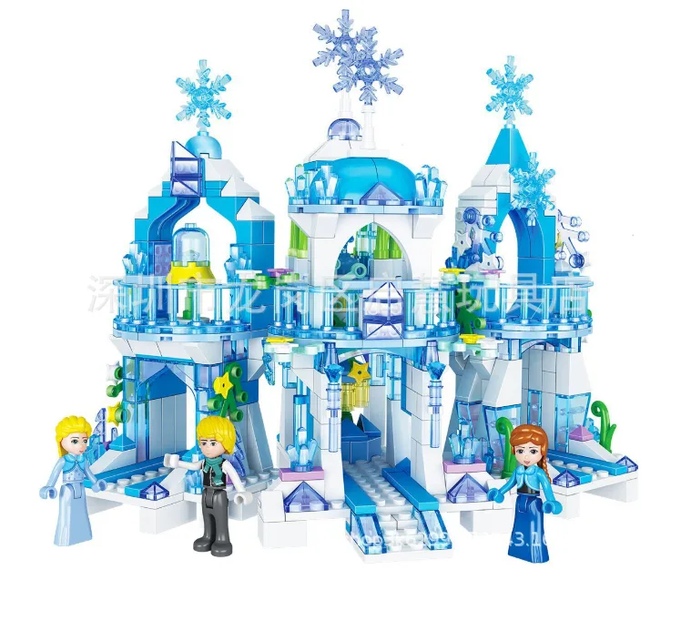 Детский конструктор Принцесса Frozen 463 детали пластик 47х37х7 см разные цвета