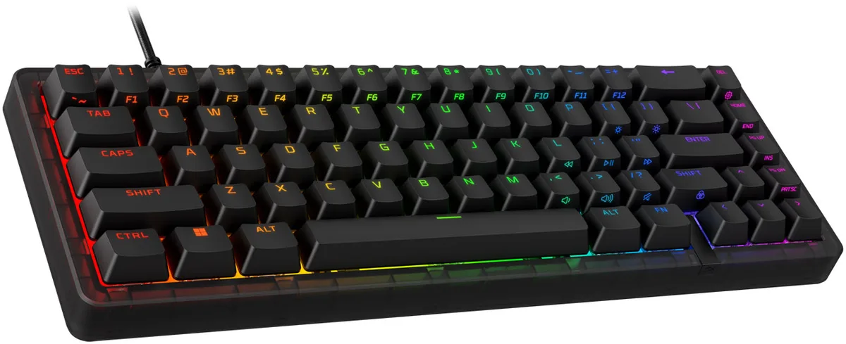 Клавіатура HyperX механічна дротова 65 клавіш чорна RGB Hot-Swap