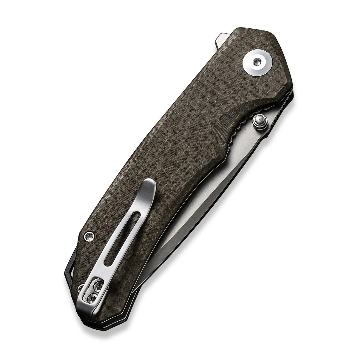 Ніж складаний Civivi D2 88 мм Micarta зелений