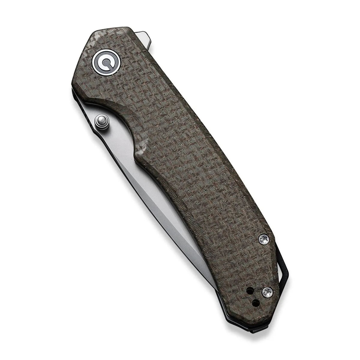 Ніж складаний Civivi D2 88 мм Micarta зелений