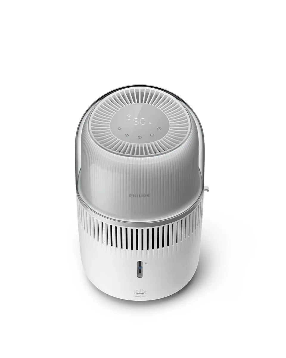 Увлажнитель воздуха Philips, классическое увлажнение, серия 5000, для помещений до 56 м2, объем 45 л, производительность 400 мл/ч, электронное управление, режим ночного сна.
