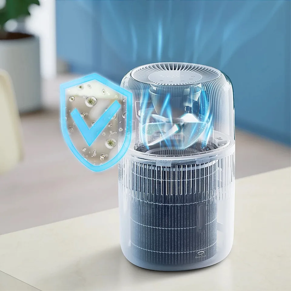 Увлажнитель воздуха Philips, классическое увлажнение, серия 5000, для помещений до 56 м2, объем 45 л, производительность 400 мл/ч, электронное управление, режим ночного сна.