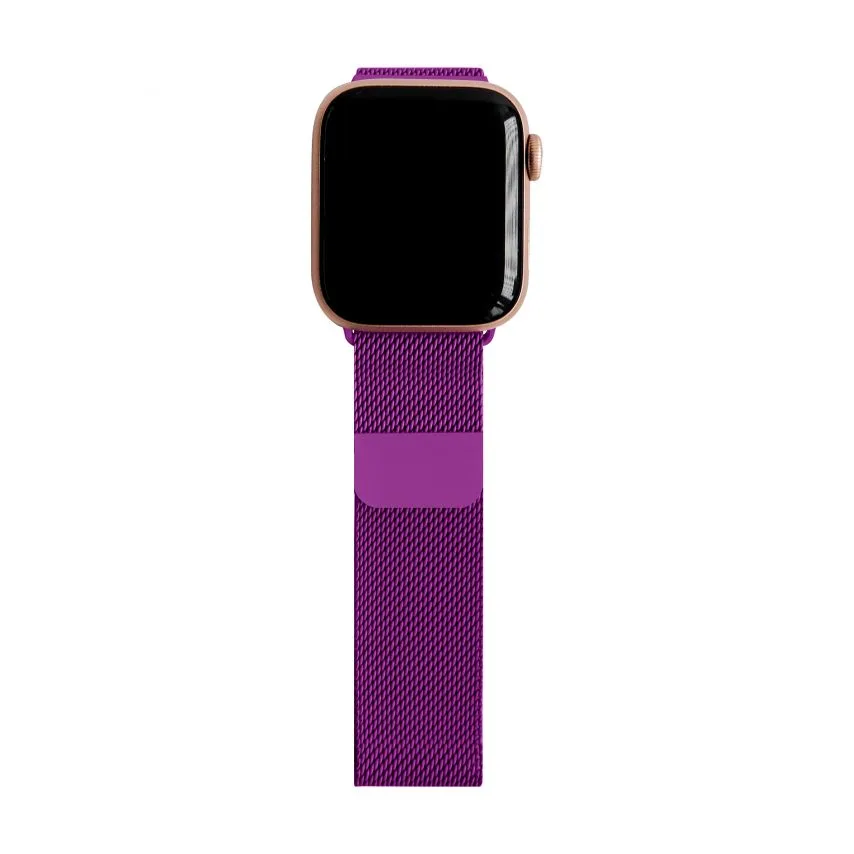 Ремешок для Apple Watch миланская петля 42-44 мм металл фиолетовый