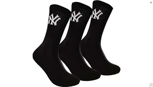 Шкарпетки New York Yankees 70% бавовна 35-38 чорні 3 пари